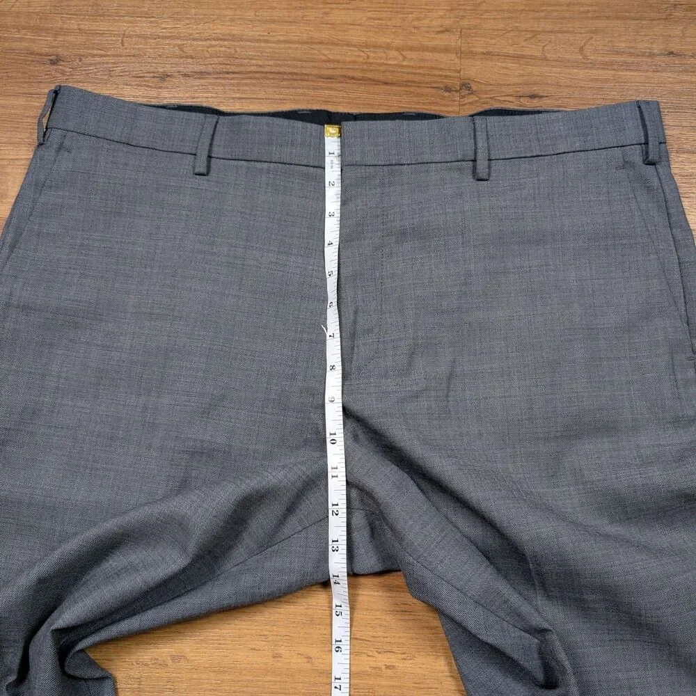 J. Crew Bowery Dress Pants Men's 38x32 Gray Slim Fit Wool Blend Business NWT